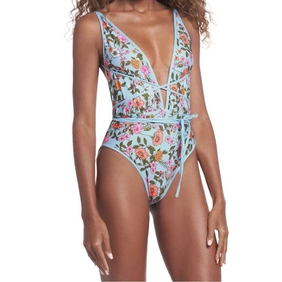 NWT Maaji Reversible Convertible Strap One-Piece Floral Swimsuit Size Medium NEW - Picture 6 of 14